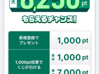 ウィンチケットに招待コード利用で最大８２５０円相当のポイントが貰える