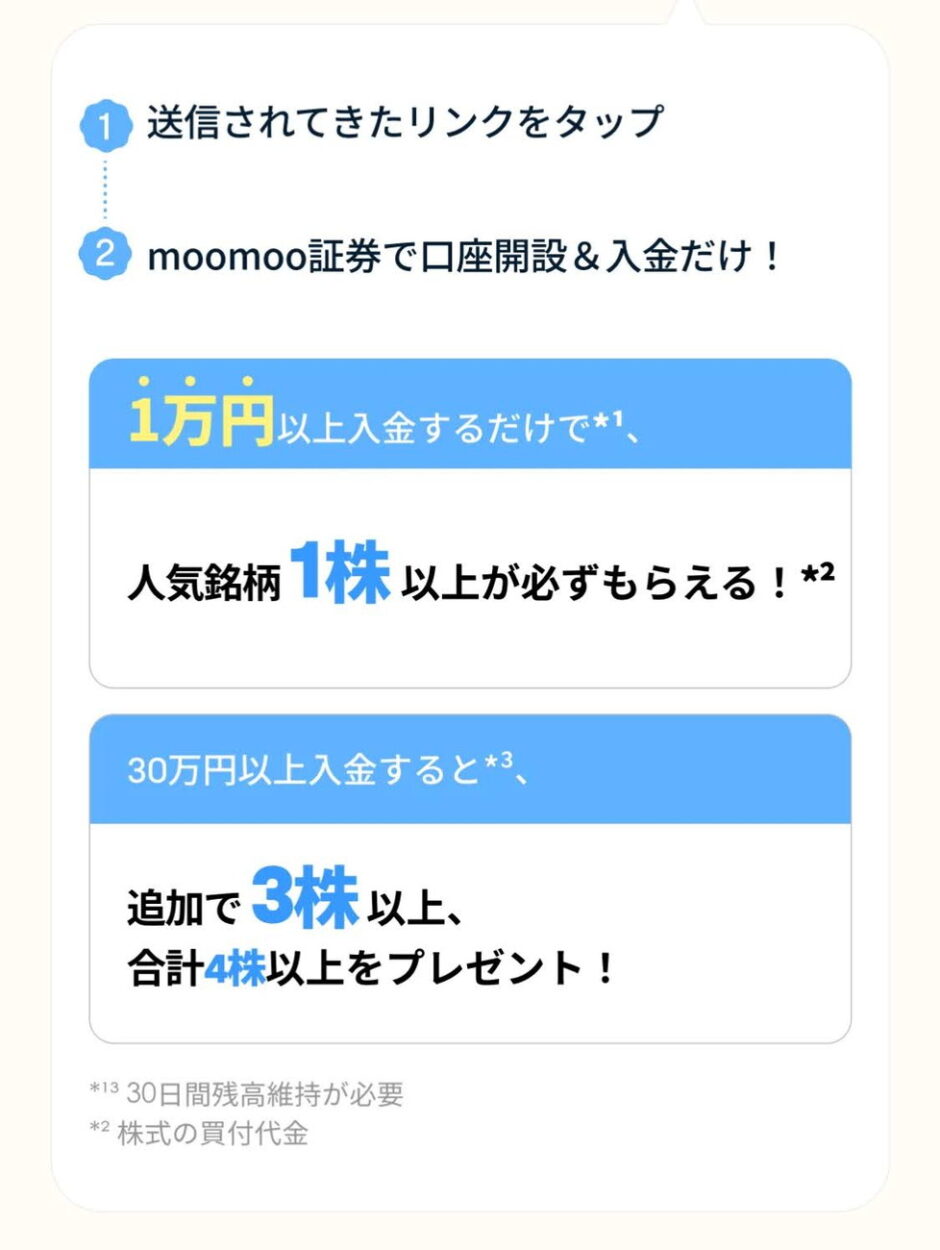 moomoo証券の紹介キャンペーン内容